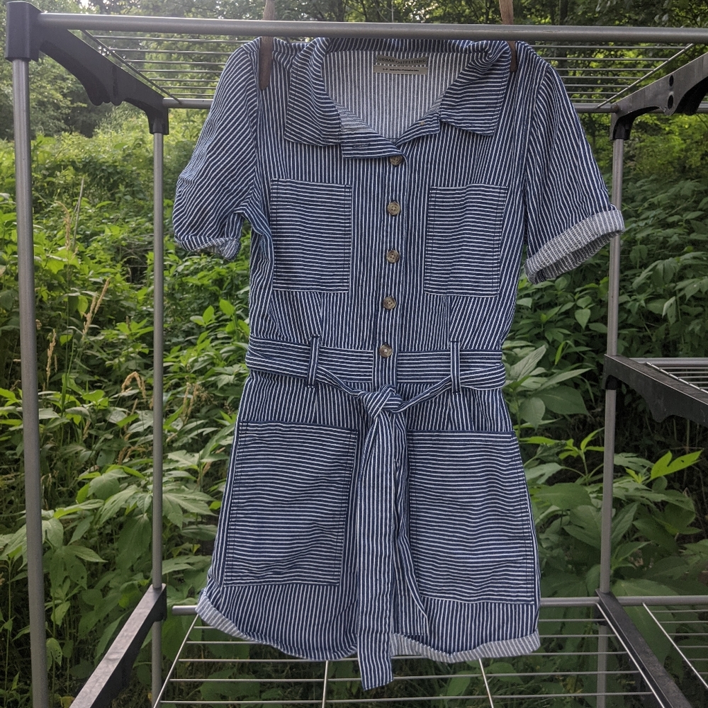 Urban Outfitters Pinstripe Romper Sz Sm